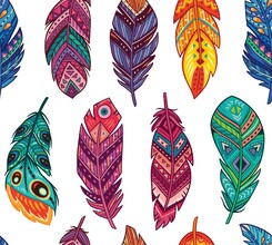 Feathers Rice Decoupage Paper